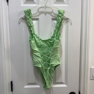 Frankie's Bikinis Lime One-Piece